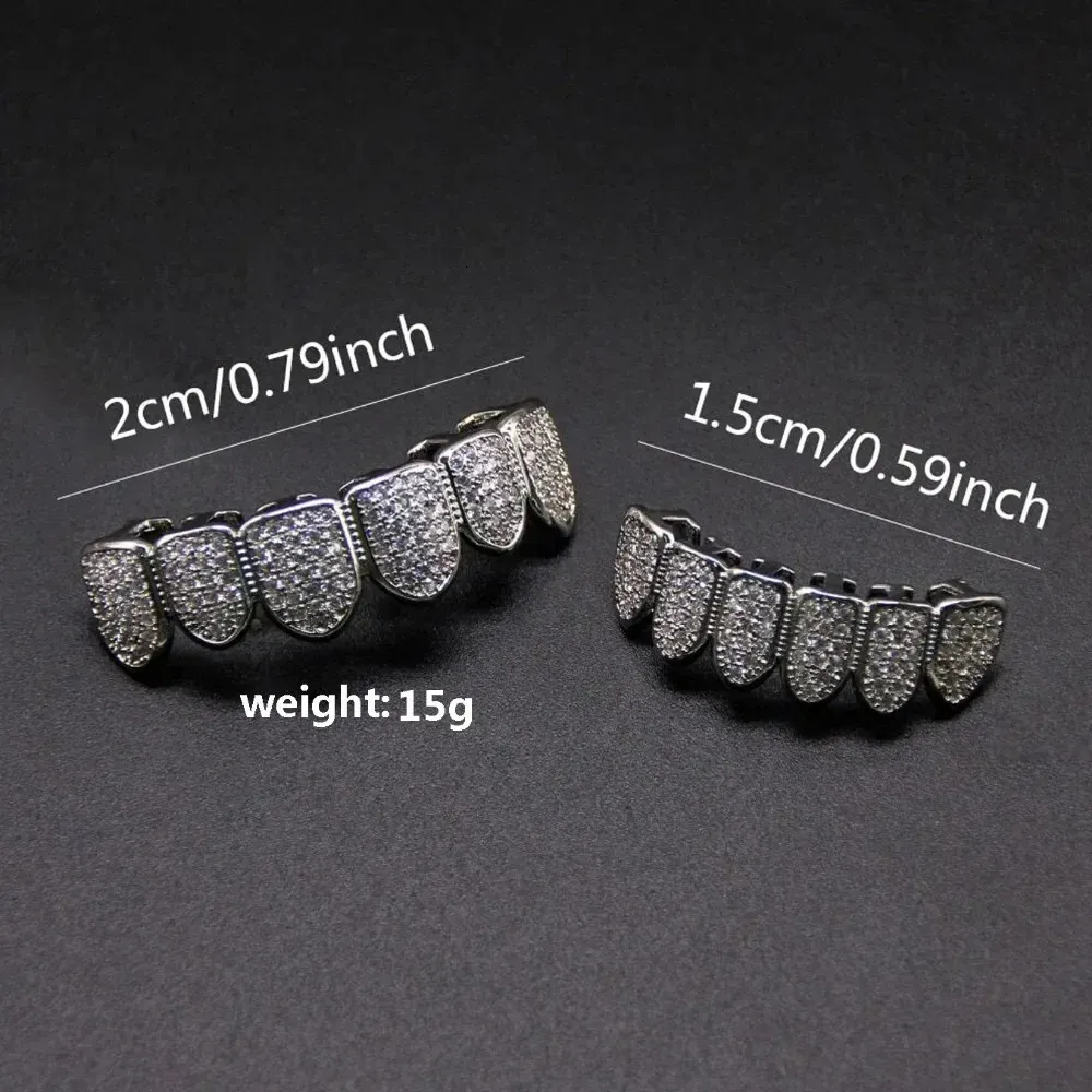シルバー歯グリルセット ファッションジュエリー用の取り外し可能な