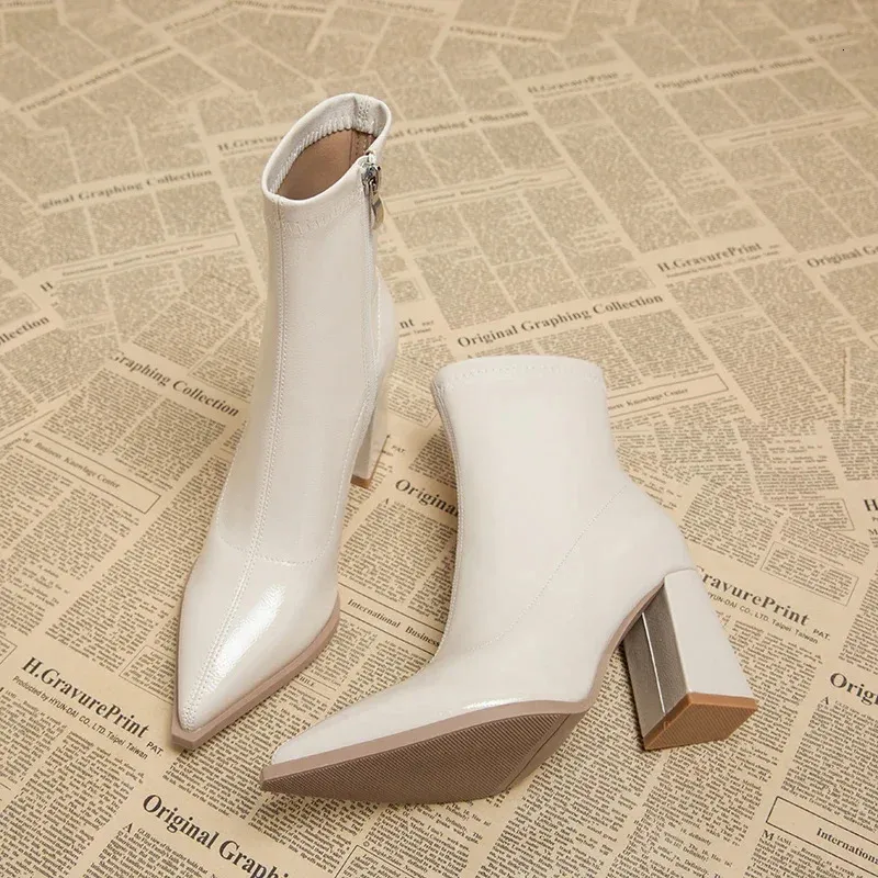 Women's Chelsea Boots – Chunky Heel & Pointed Toe Ankle Boots For Office & Night Out - View #12
