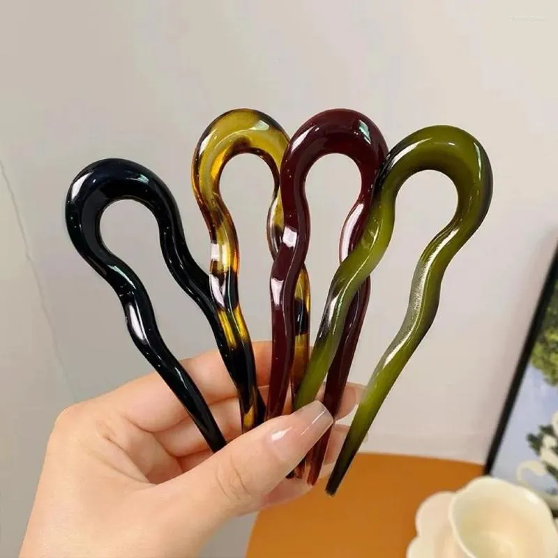 DHgate.com:Retro Resin Hair Clips for Women - U-Shaped Barrettes, 2024 Styling Accessories:Hair Products