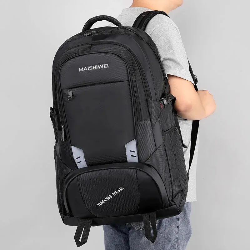 Men's 20 inch laptop backpack with 60-80 liter capacity PU Oxford travel bag  with zipper closure and computer interlayer from Dhgate Backpack Style -  price 44.94