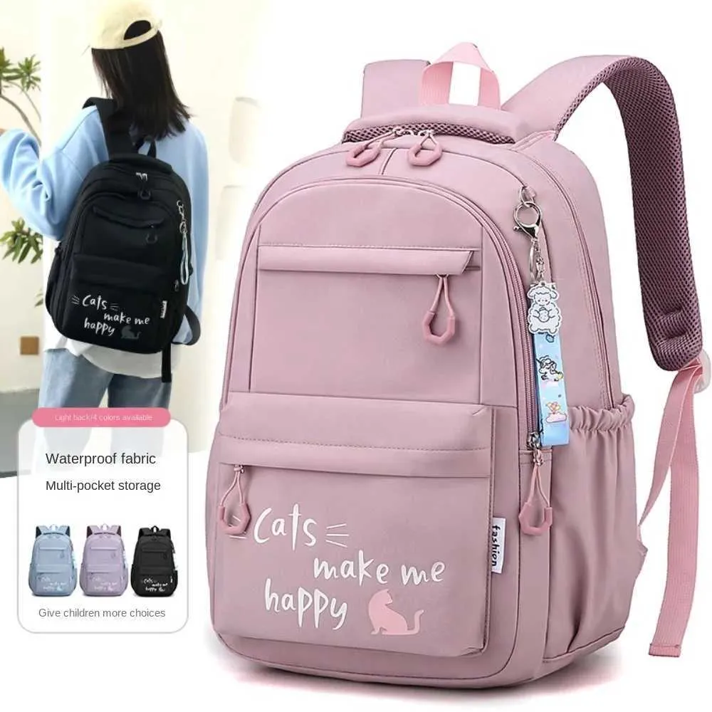 Large Capacity School Backpack Cute Nylon Material Lightweight School
