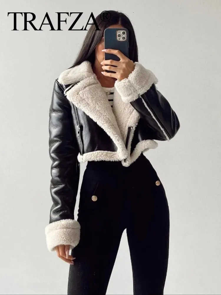 Womens Cropped Leather Jacket, Black Wool Coat | DHgate