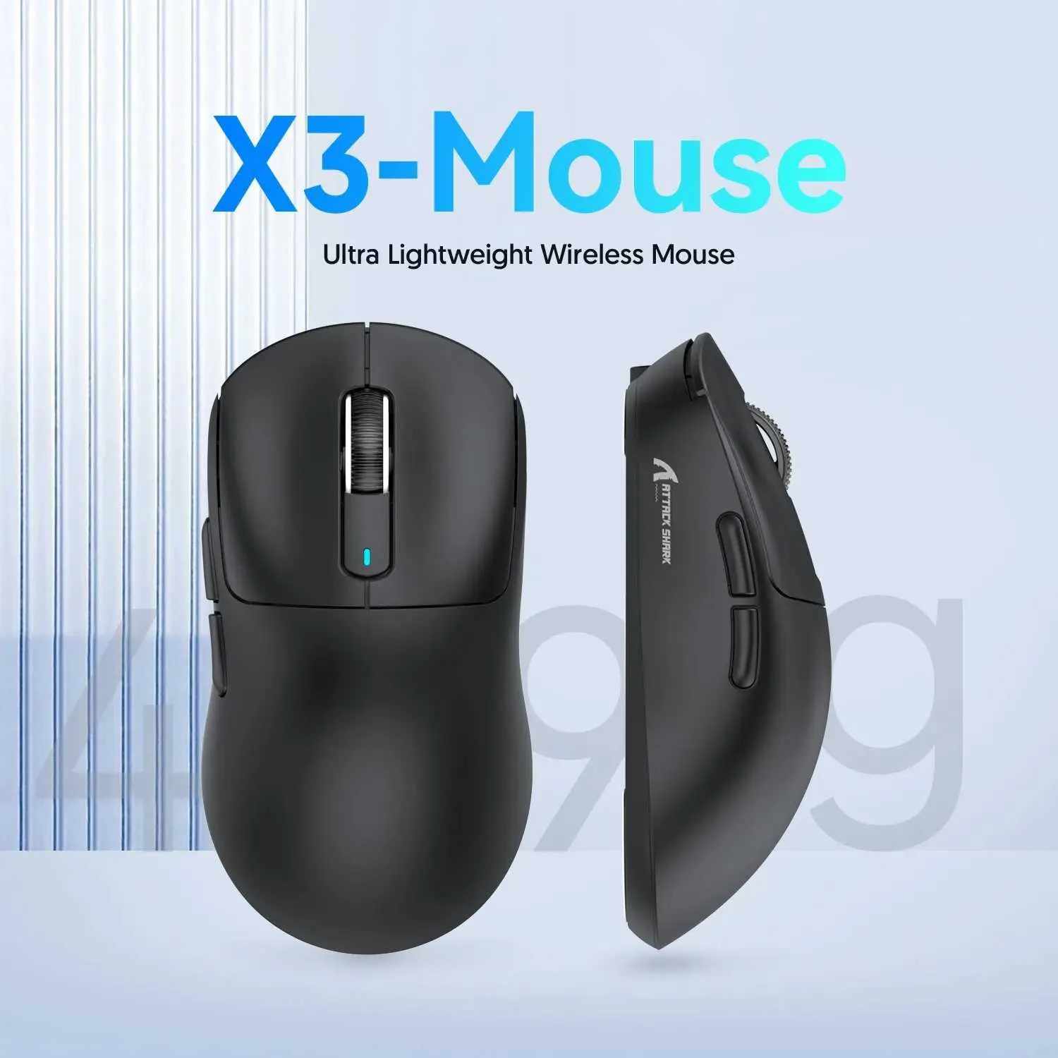 X3 Lightweight Wireless Gaming Mouse with 3 Mode 2.4G USB-C Wired Bluetooth 26K DPI PAW3395 Optical Sensor for PC/Laptop/Win/MacLX241024