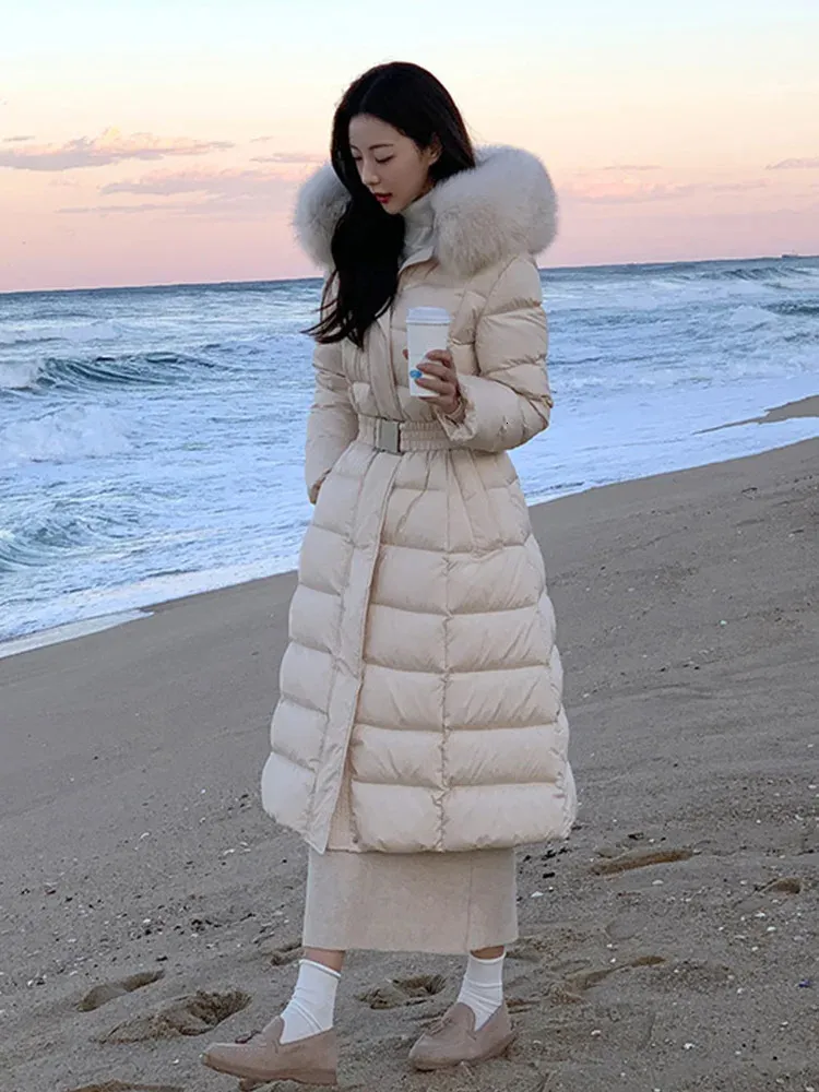 T162 Womens Hooded Duck Down Coat Warm Loose Fit From Kong003