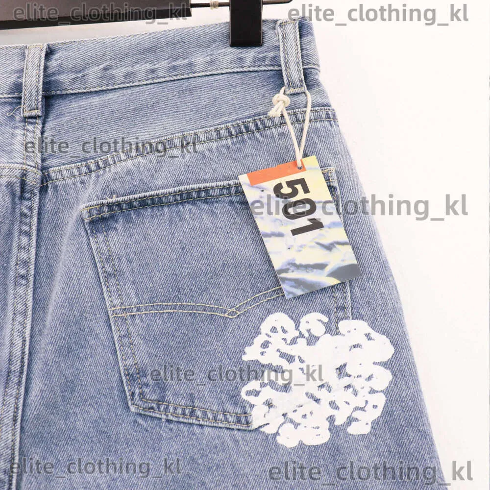 Men's Black Ripped Denim Jeans Stacked, Baggy Fit, Embroidery, Motorcycle  Biker Style, S-XL