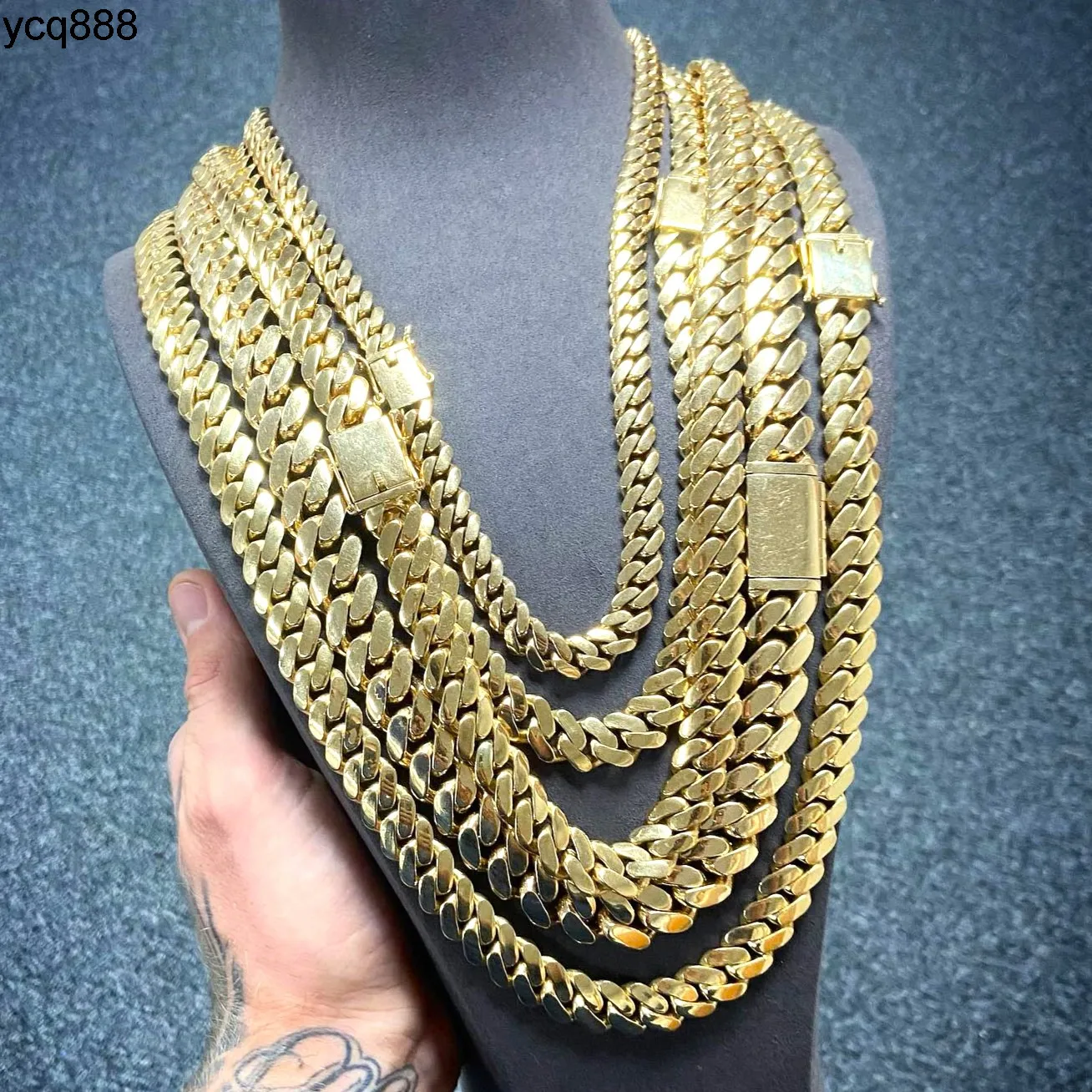 20mm Miami Cuban Chain Necklace 18K/24K Gold Plated Wholesale Choker