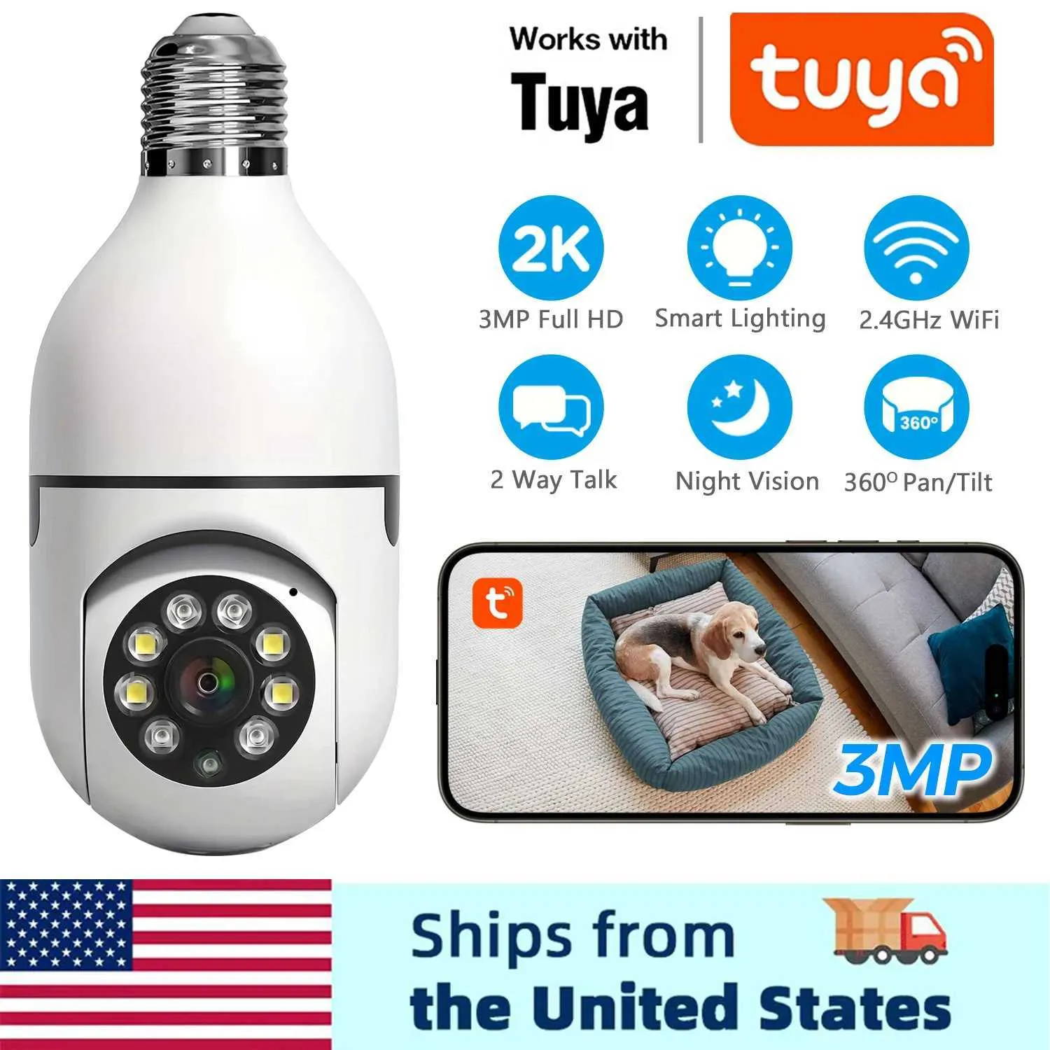 2K Wireless Security Camera Outdoor - 32G Magnetic Camera With Color Night Vision