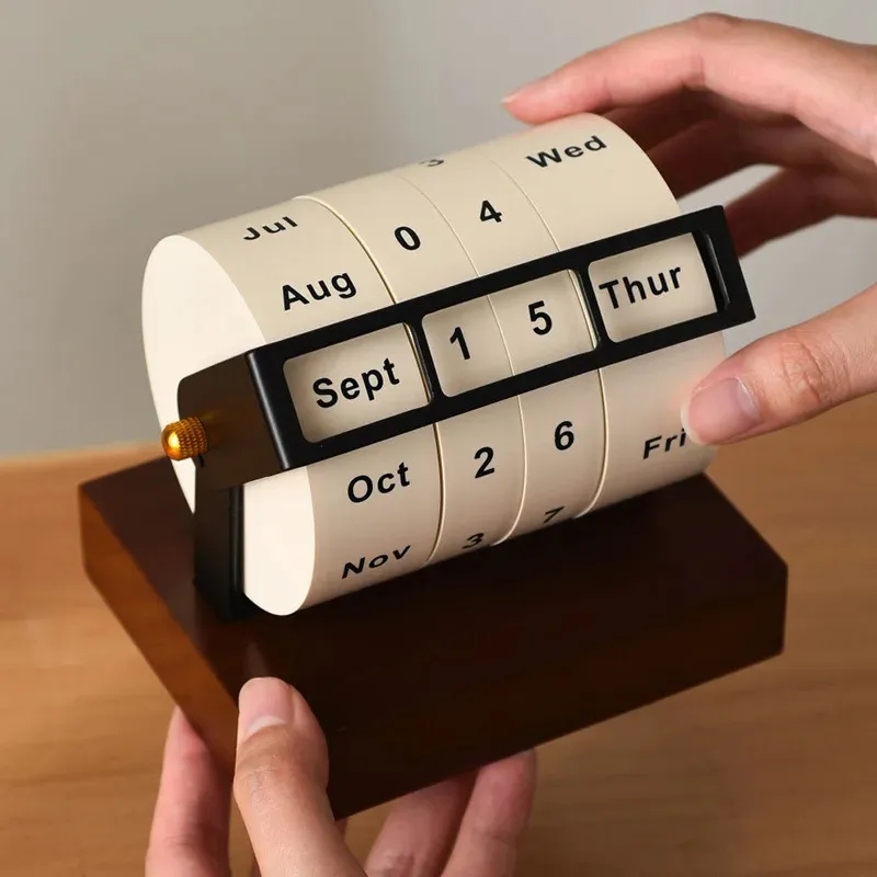 Wholesale Kawaii Manual Wheel Table Desktop Calendar Perpetual Desk ...