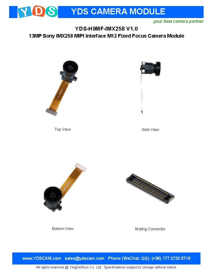 Imx258 Camera Module DHgate.com:13MP MIPI Interface M12 Fixed Focus Camera Module with ...