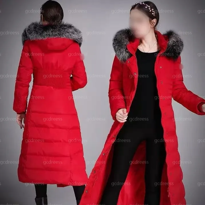Designer Puffer Long Down Jacket For Women Luxury Winter