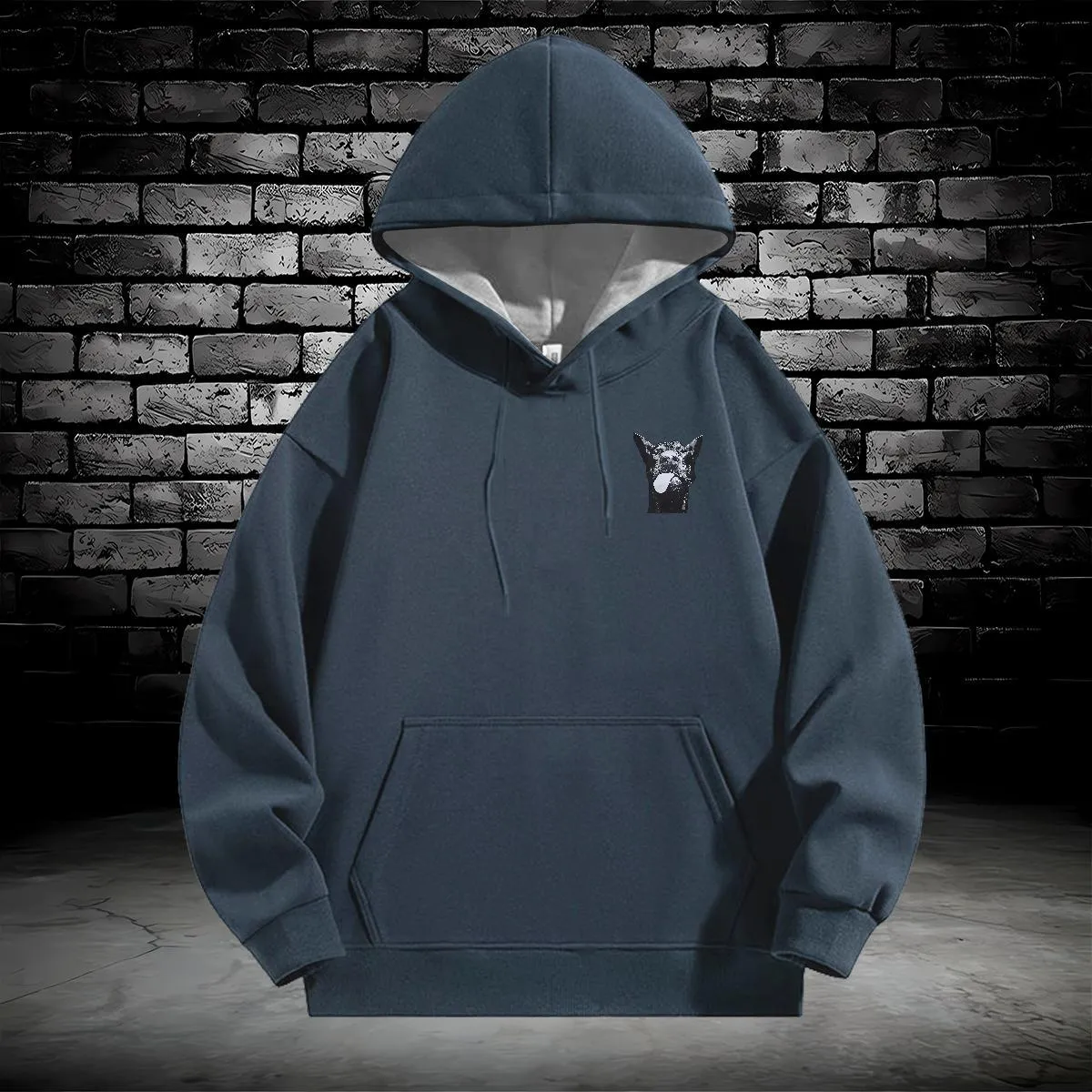 Drawstring Hoodie Mens Streetwear Hoodies 350g Cotton Blend