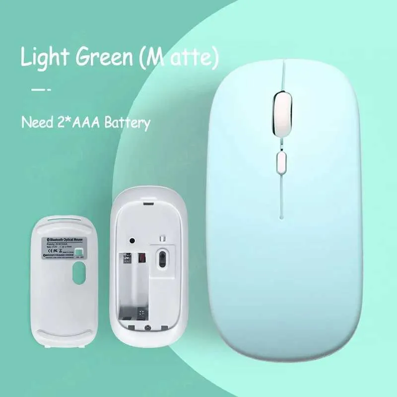 Bluetooth-compatible Mouse for Laptop iPad Air Pro Tablet PC Wireless Mouse Silent Computer Mice Portable Working Gaming MouseLX241024