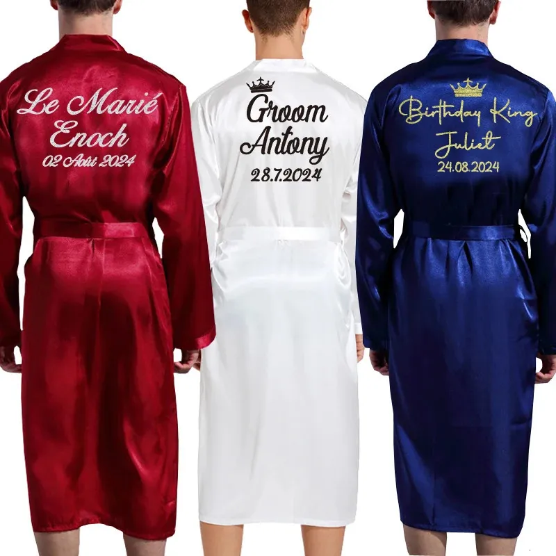 Personalized Robe Personalized Silk Robe for Men - Custom Name & Date - Soft, Luxurious ...