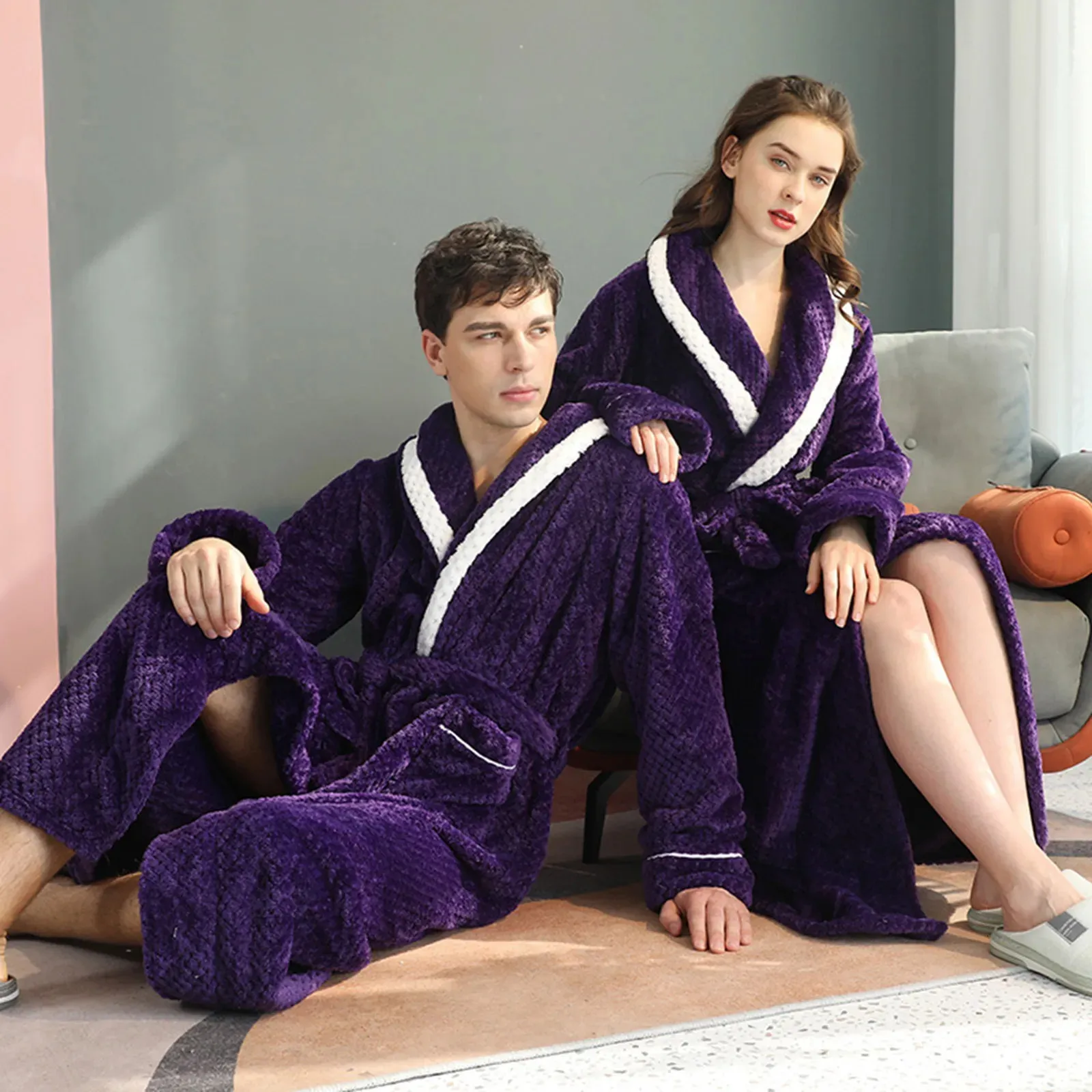 La Acogedora Bata De Baño De Franela De Mujeres: Ropa De Dormir De