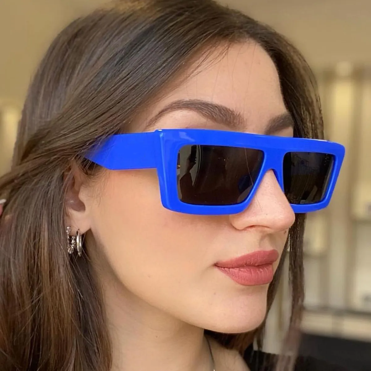 Square Sunglasses with UV400 Protection Lightweight Polycarbonate Frame Amazon.com: Lasiyanor Lightweight TAC Square Polarized  main image 3