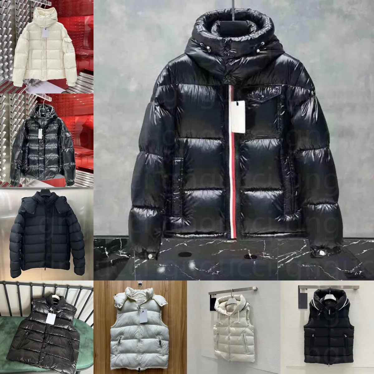 Stylish Unisex Down Parka Down Feather Jacket With Hood And Zipper