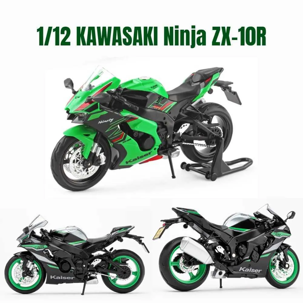 ＄.I.T Kawasaki Ninja ZX-10R Die-Cast Metal Toy Motorcycle with