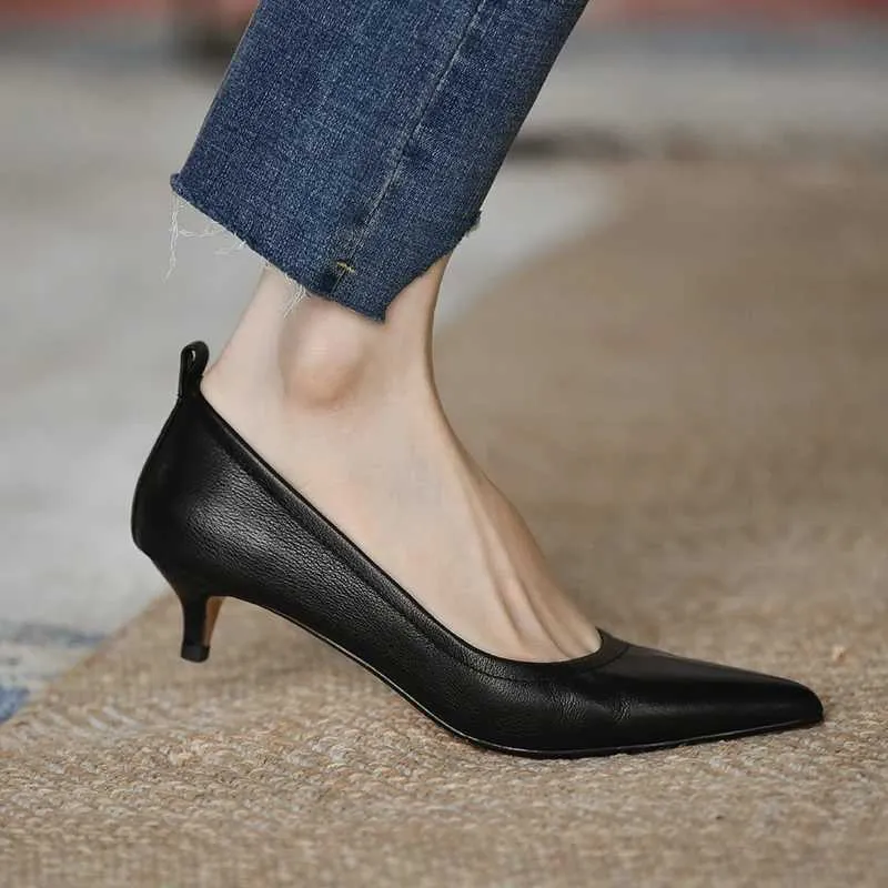 Womens Pointed Toe Low Heel Dress Boots - Solid Color Leather Ankle Booties  for Office Work from Dhgate Dress Shoes - price 22.8