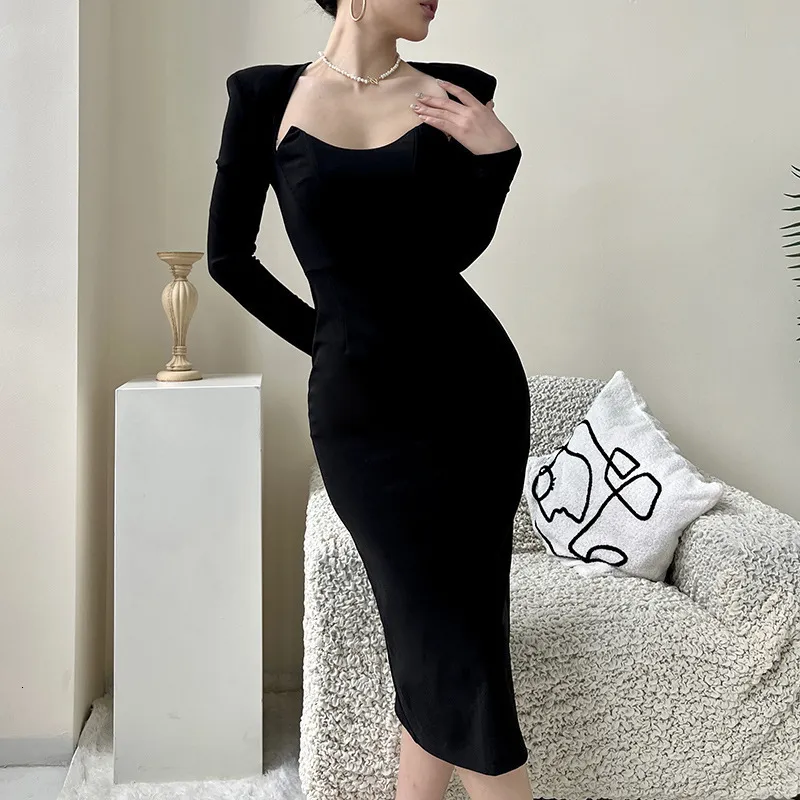 chinese dress ladies Naadam Signature Cashmere Turtleneck Dress in Black main image 0