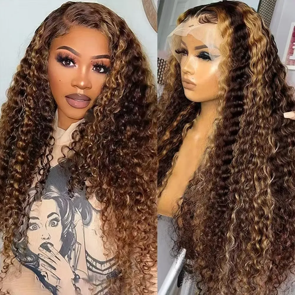 Brazilian Big Curly 13x4 Simualtion Human Hair Ombre... From  display picture 3