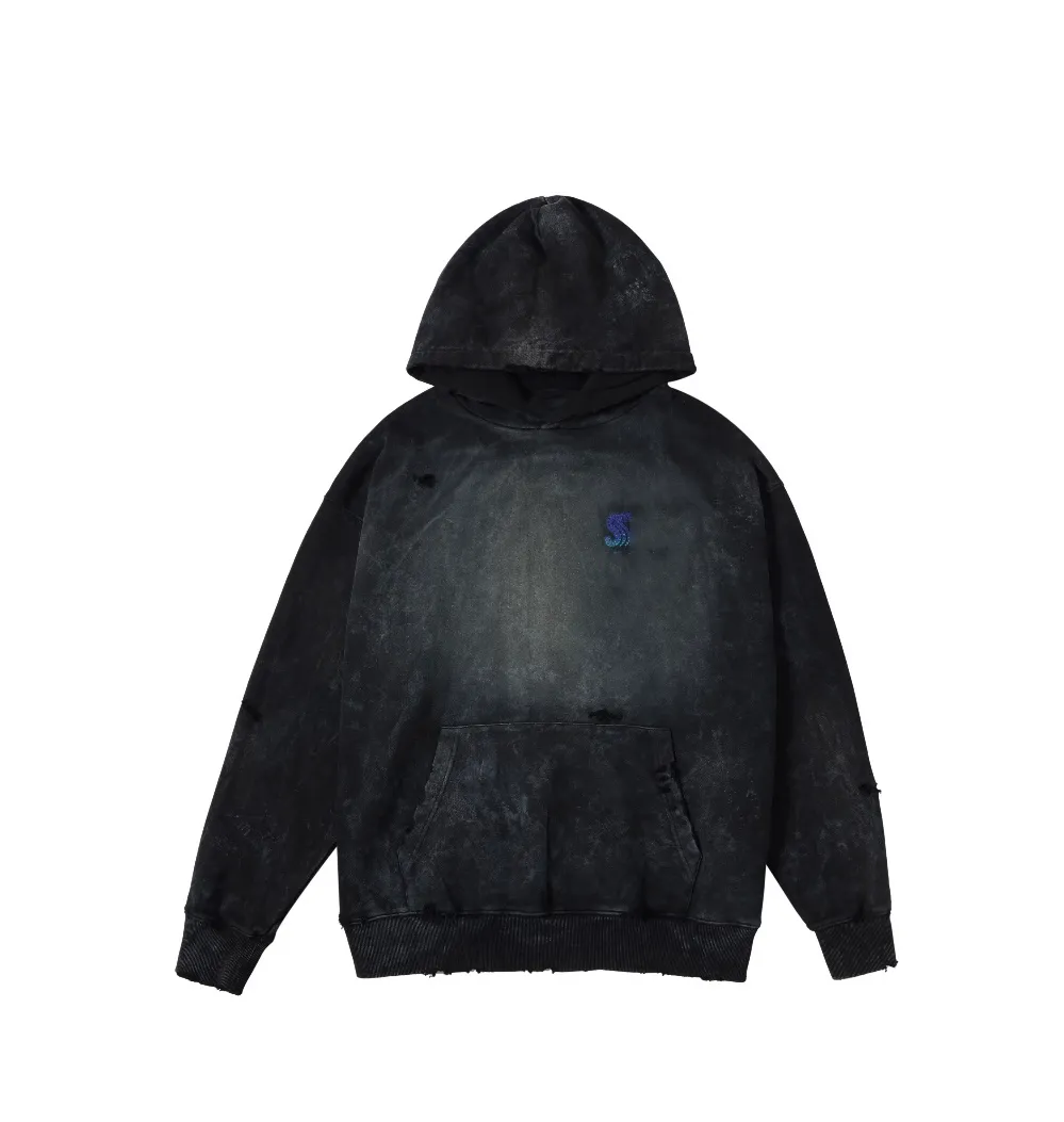トップス PERSONSOUL WASHED HOODIE Personsoul Totem Embroidered Washed Hoodie - personsoul