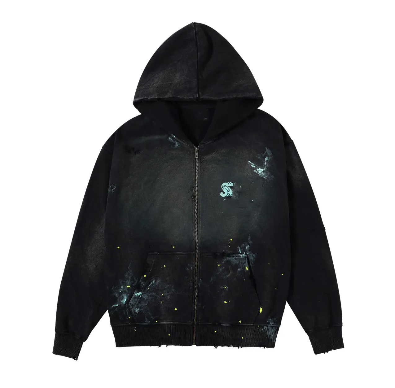 トップス PERSONSOUL WASHED HOODIE Personsoul Totem Embroidered Washed Hoodie - personsoul