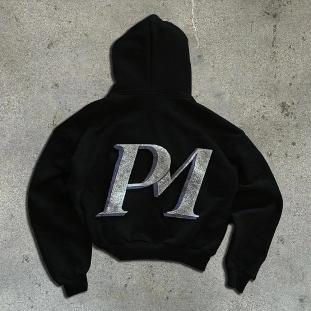 Harajuku Gothic Zipper Hoodie - Personalized PM Graphic Harajuku Gothic Zipper Hoodie - Personalized PM Graphic
