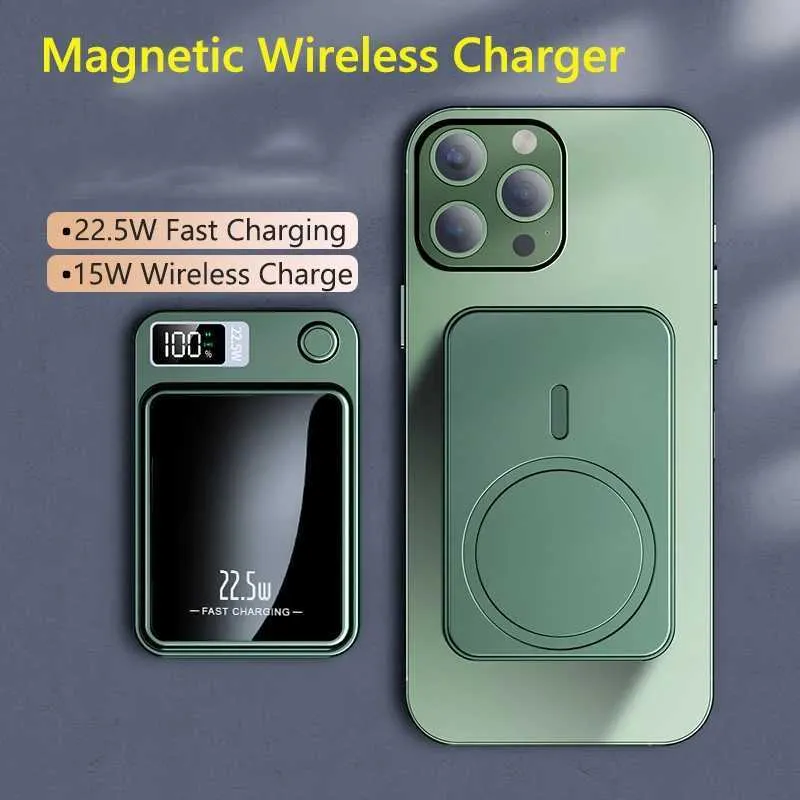 Magnetic Power Bank 20000mAh: 15W Wireless Charger, PD 20W Fast Charge