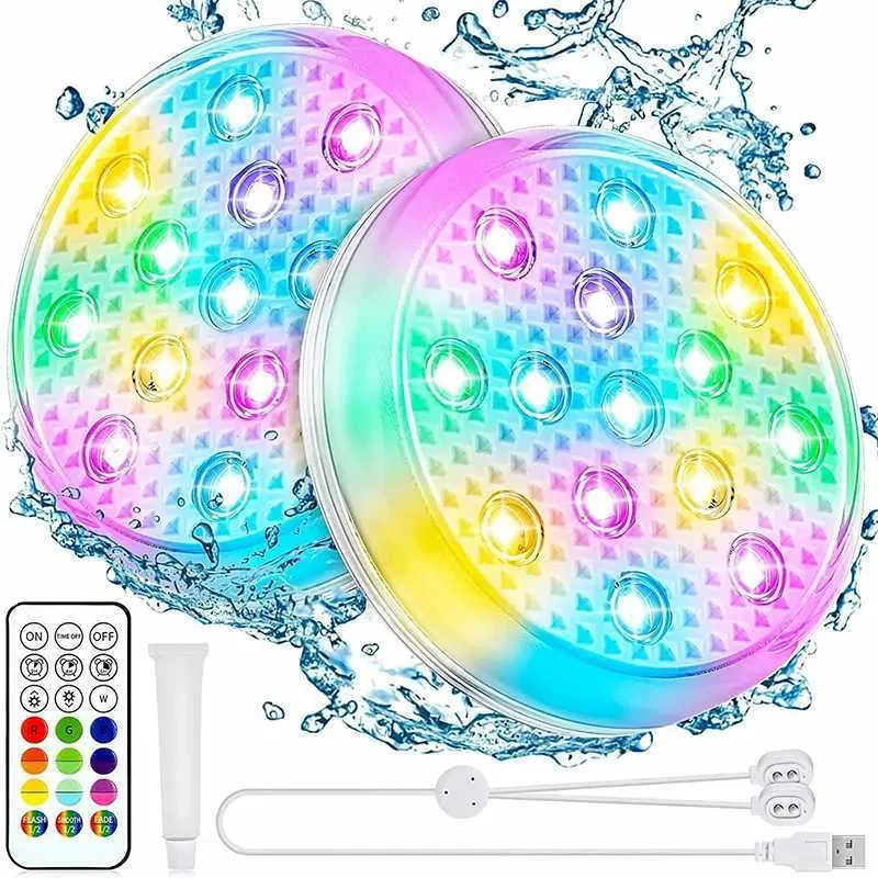 Rechargeable Submersible LED Pool Lights With Remote... From Urban ...