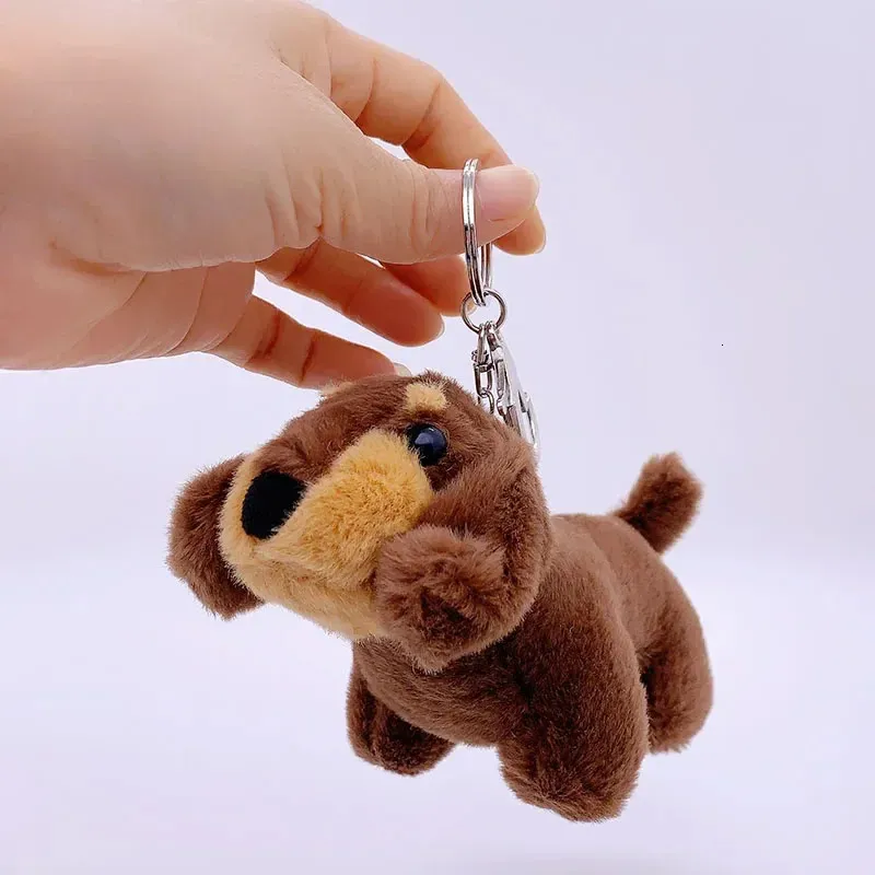 Cute Sitting Dog Plush Keychain Lanyard - Soft Stuffed Animal Keychain For Backpacks, Gifts For Girls & Women