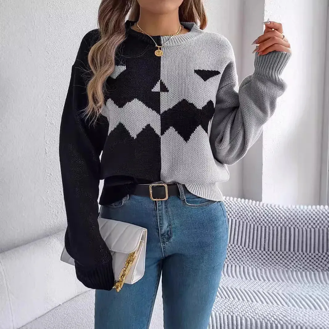 Cardigan Femme D'Automne/Hiver - Pull Court En Tricot Norvégien - Idéal Pour Halloween Et Carnaval - Chaud Et Élégant