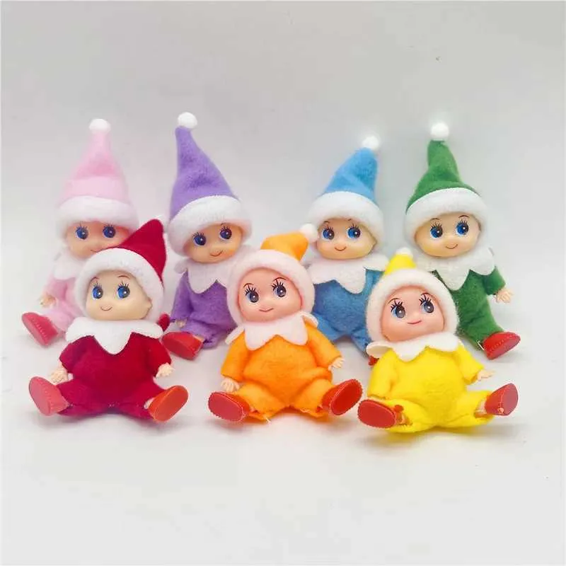 Elfo Di Natale Giallo Per Bambini: Pupazzetto Portafortuna Morbido Con Vestiti Rimovibili (Altezza 10 Cm)
