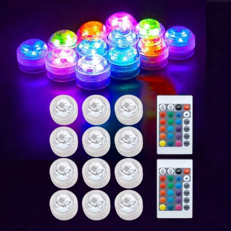 Pool Lights, Upgraded Rechargeable Submersible LED Lights With Remote IP68 Waterproof 16 Colors Hot Tub Underwater Pool Lights Ground Inground Pool Bath Pa