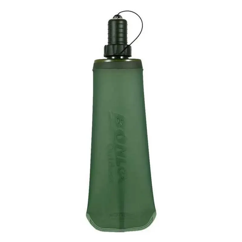 Bouteille D'Eau Pliable TPU - 250 Ml Ou 500 Ml - Pour Course, Randonnée, Vélo - Légère, Repliable, Buse En Silicone