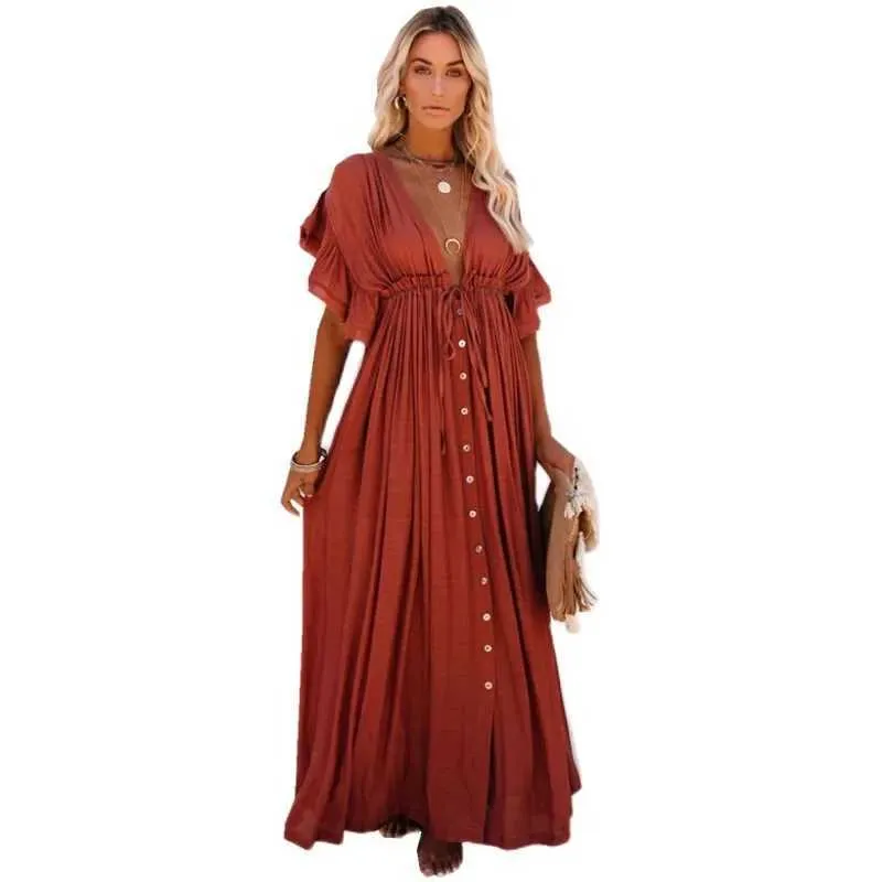 Summer Pregnancy Dresses: V-Neck Pleated Maternity Dress for Beach & Beyond  - Shop Now! from Dhgate Maternity Dresses - price 28.1