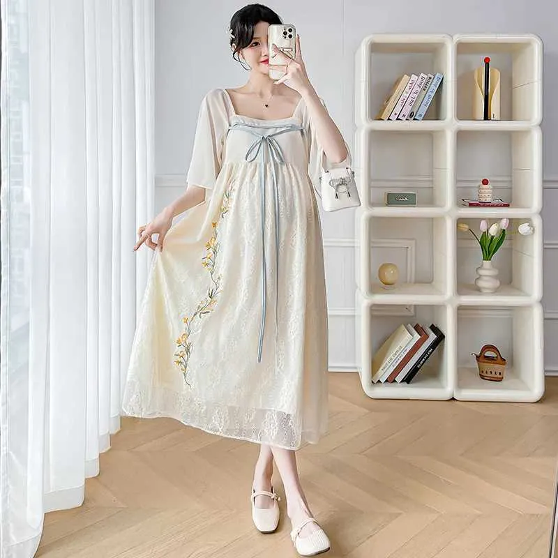 green emerald velvet dress Flower Embroidery Tulle Maternity Dress for Photoshoot Long Puffy Sleeves Pregnancy  Dresses for Women Off Shoulder BabyShower Gown Baby Blue S at Amazon  Women's Clothing store main image 0