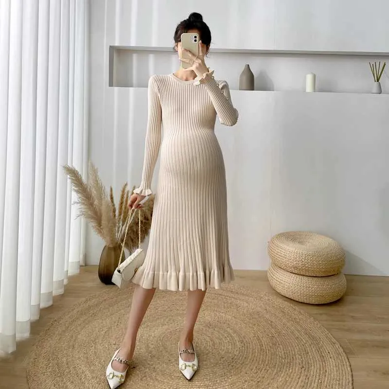 Elegant Maternity Sweater Dress: Autumn & Winter Knitted A-Line Fit - Shop  Now! from Dhgate Maternity Dresses - price 29.84