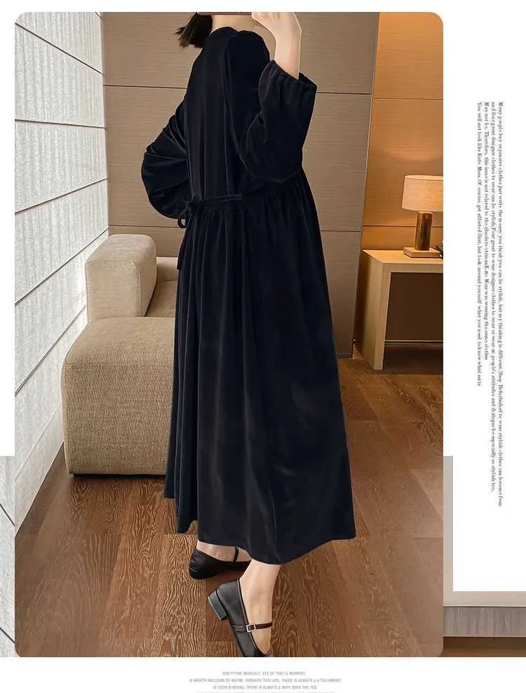 Winter maternity long-sleeved velour dress V-neck plus size maternity party  dress black and red from Dhgate Maternity Dresses - price 30.44