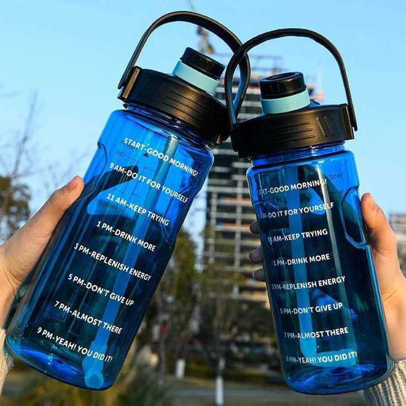 Large Capacity Water Bottle With Straw 1.5L/2L/3L... From Keshanue1, $7.92  | DHgate.Com