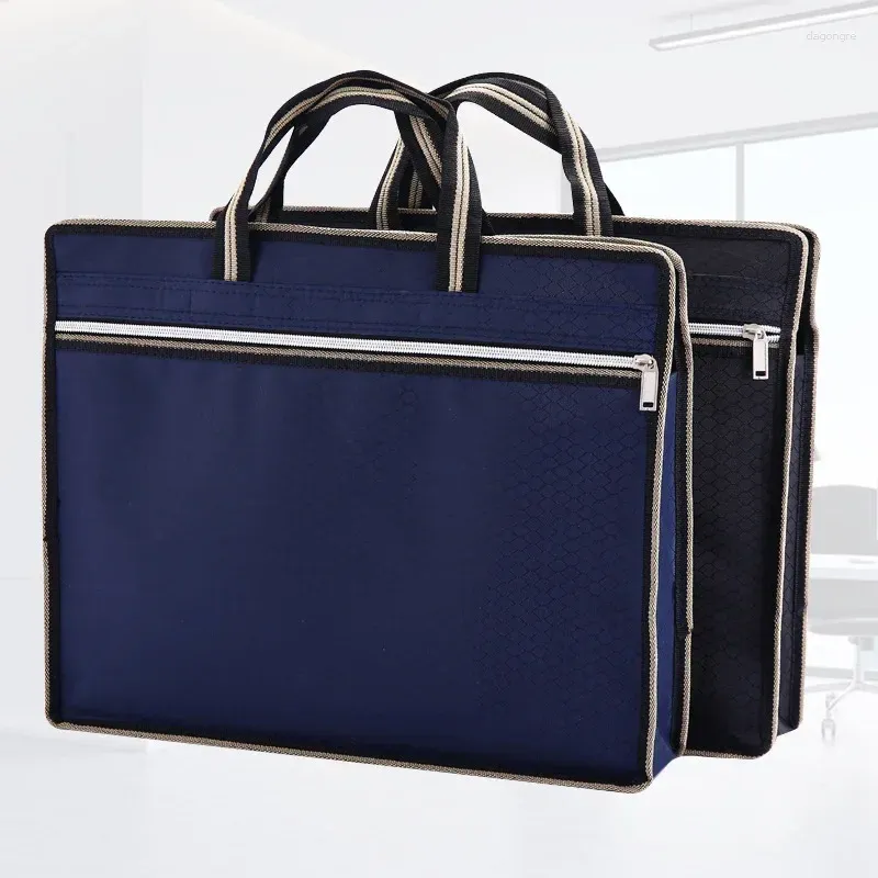 Briefcases Oxford Cloth Portable Document Bag Zipper Business