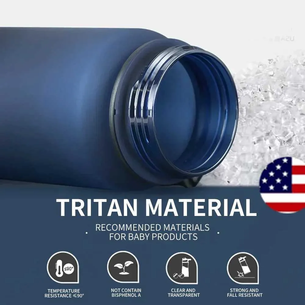 Borraccia Piatta Portatile In Tritan – 350 Ml – Senza BPA – A Prova Di Perdite – Per Viaggio, Fitness E Sport – Blu