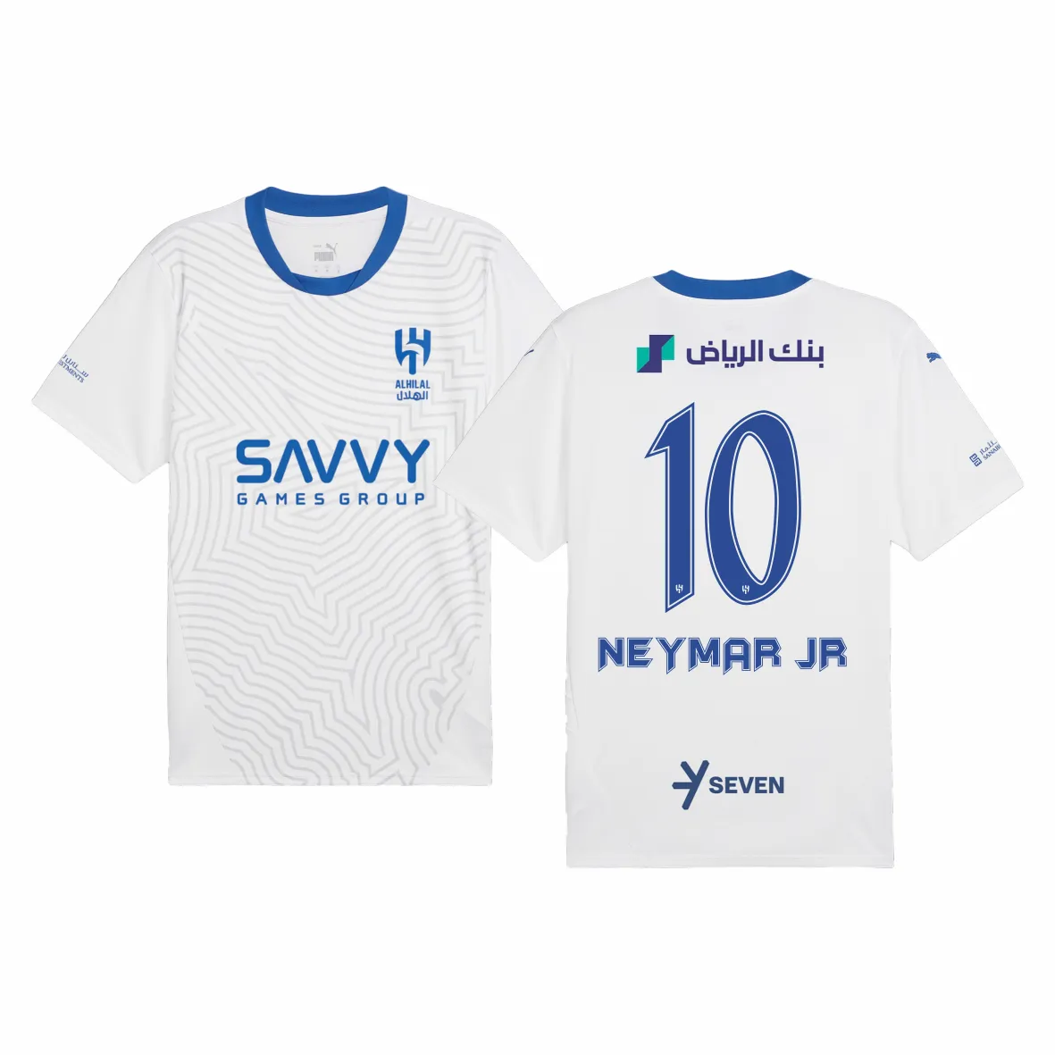 Al Hilal Saudi Soccer Jersey - Neymar Jr, Malcom, Neves