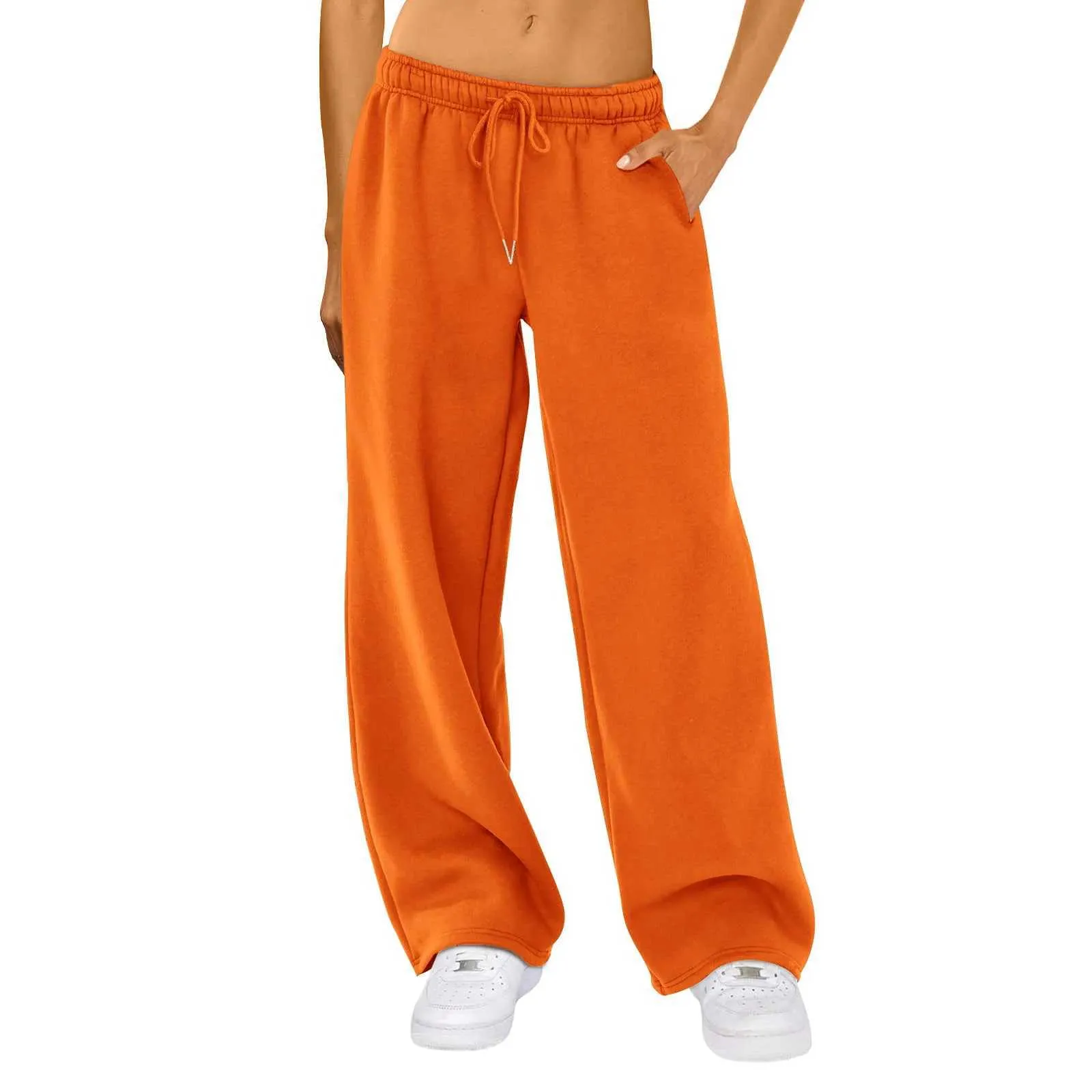 Save Big on Bulk Baggy Jogger Pants Womens Baggy Sweatpants Women's Casual  Drawstring High Waist Jogger Pants Baggy Straight Wide Leg Trousers With
