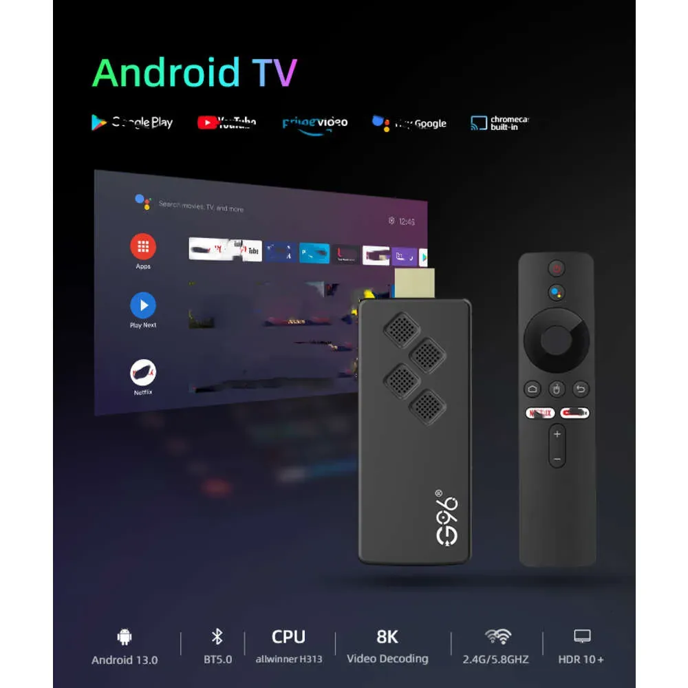 TV Smart Stick 8K Streaming Media Player, Portable Android Stick For TV ...