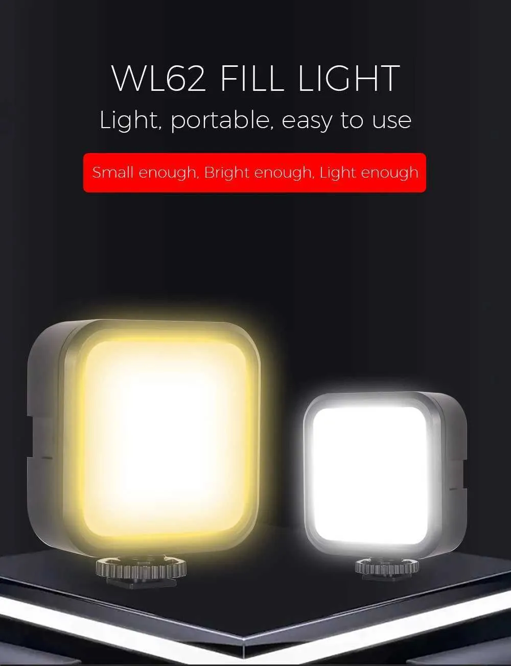 Mini Bi Color Adjustable Smartphone Led Fill Light With Rechargeable ...