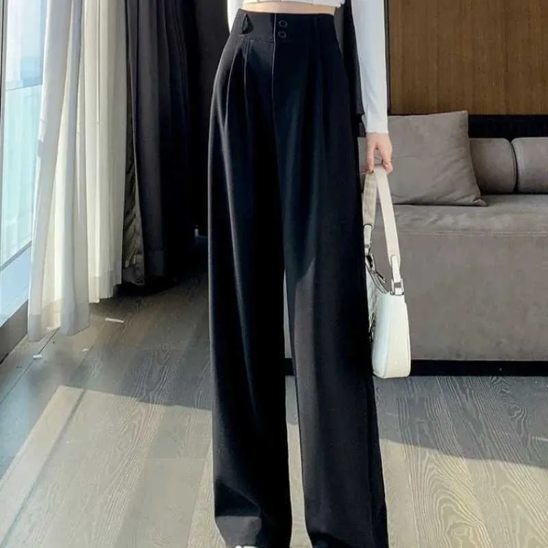 Wide Leg Dress Pants For Women, High Waisted Trousers, Korean Style Office Fashion, Black Baggy Suit Pants From Tomato_lele, $9.04 | DHgate.Com Wide Leg Dress Pants For Women, High Waisted Trousers, Korean Style Office Fashion, Black Baggy Suit Pants From Tomato_lele, $9.04 | DHgate.Com