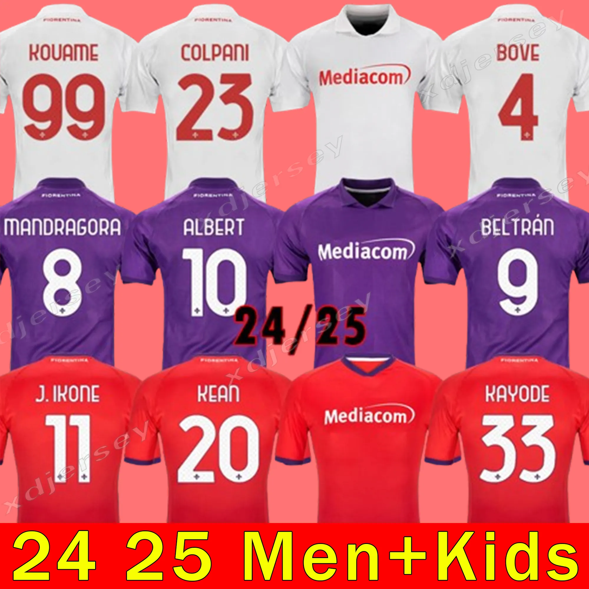 2025 2025 ACF Fiorentina Futbol Formaları Üniforma 24 25 Callejon Erick