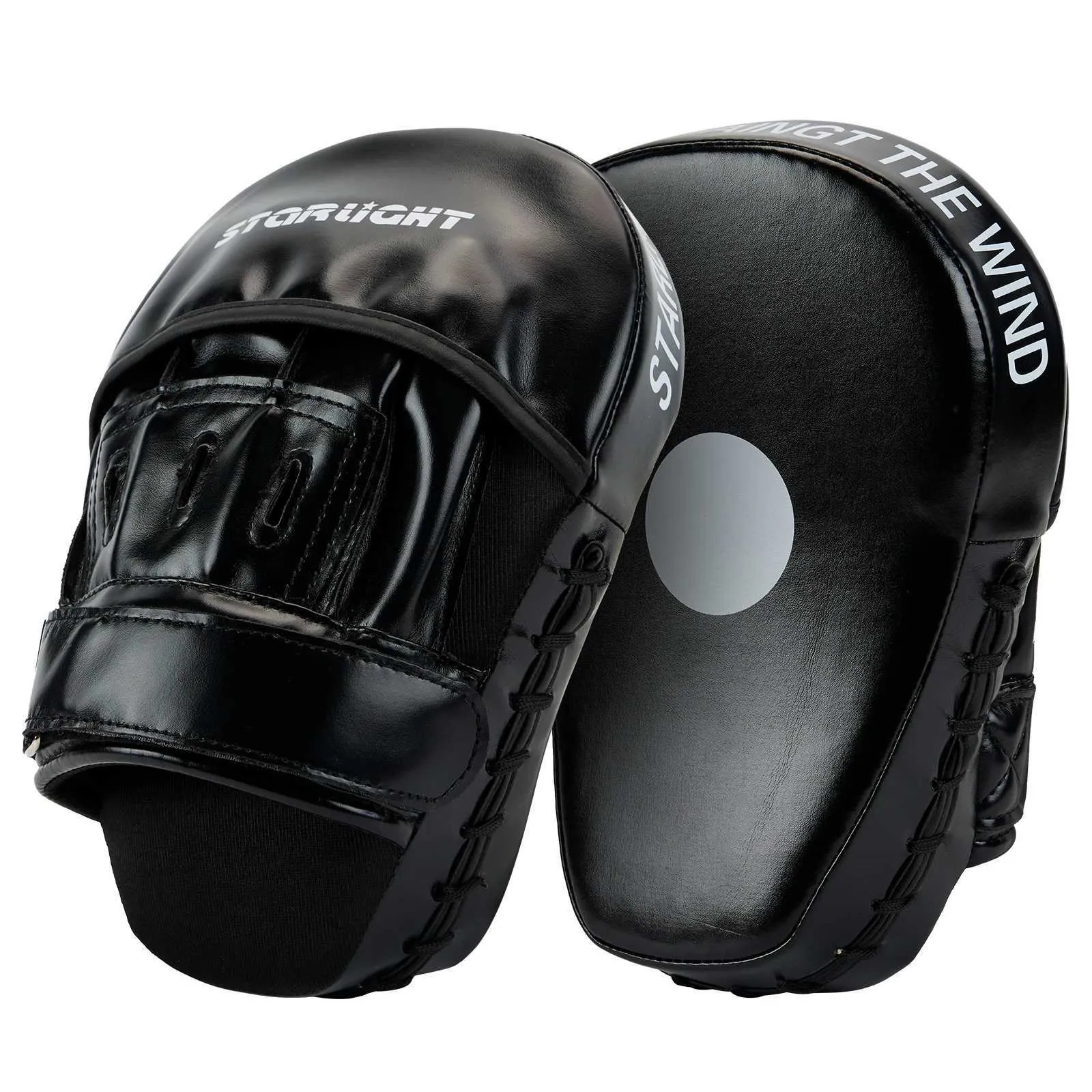 Windy Curved Punch Mitts - Genuine Leather Focus Pads For Boxing Training