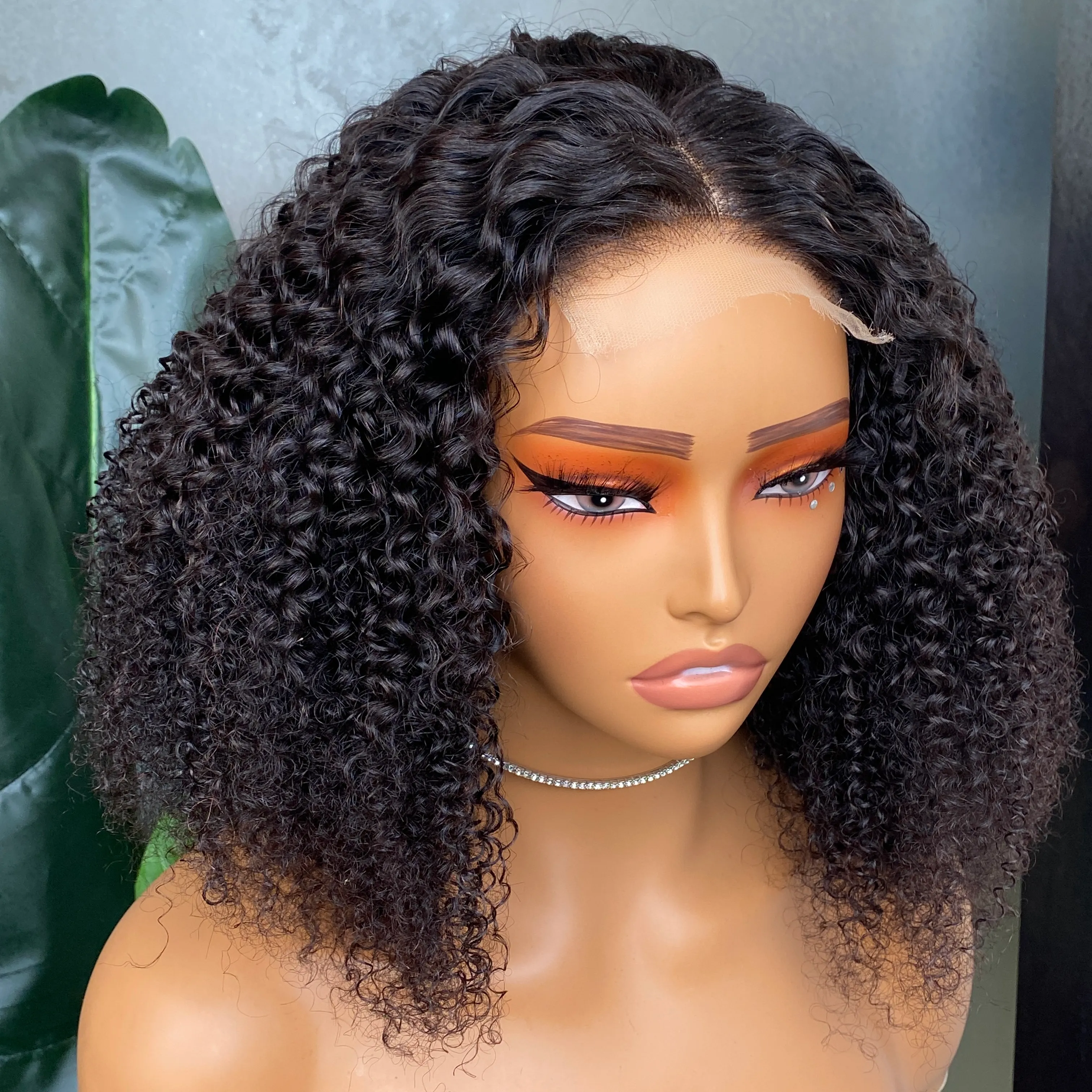 4x4 Closure Wig Remy Virgin 100% Straight Human Hair Swiss lace front wigs 100% Human Hair Straight Lace Closure Wig, 4x4 & 5x5  main image 2