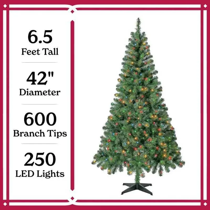 Changing LED Christmas Tree With 6.5 FootMadison Pine Pre Lit Brackets Html Perfect For Holidays W241029 From Innovation workshop 13.63 DHgate.Com